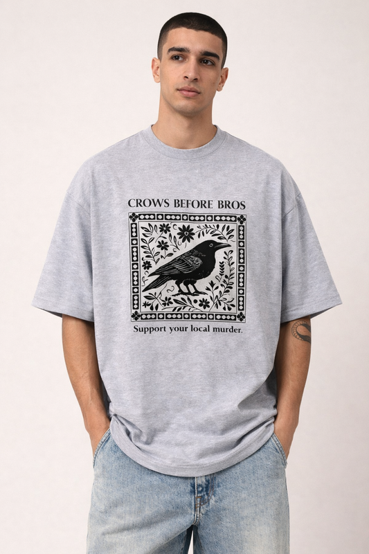 Crows Before Bros-Oversized tee
