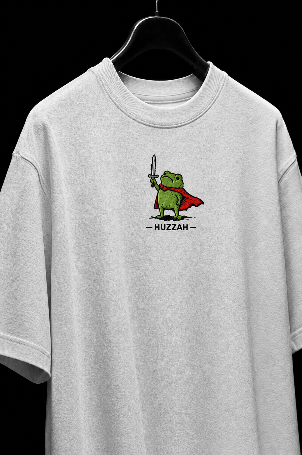 Huzzah- Embroidered Oversized Tee