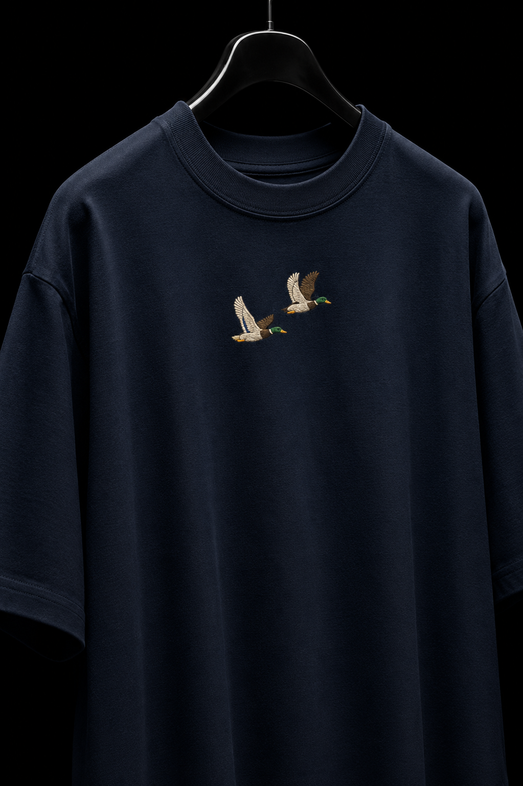 Twin Mallards Embroidered Oversized Tee