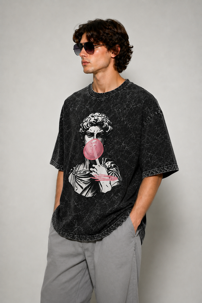 Bubble Caesar Acid Wash Oversized Tee