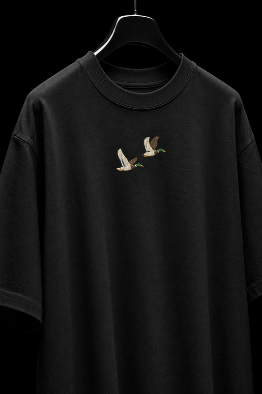 Twin Mallards Embroidered Oversized Tee