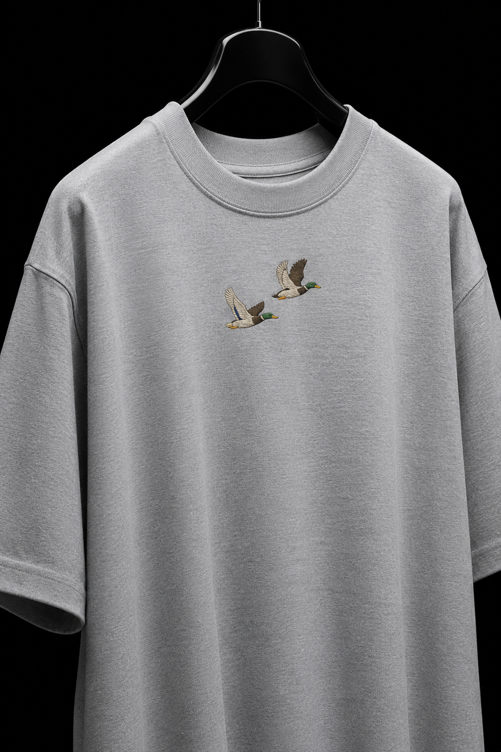 Twin Mallards Embroidered Oversized Tee