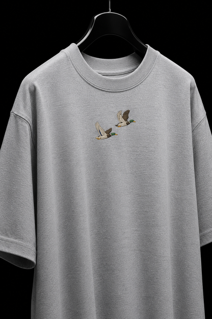 Twin Mallards Embroidered Oversized Tee
