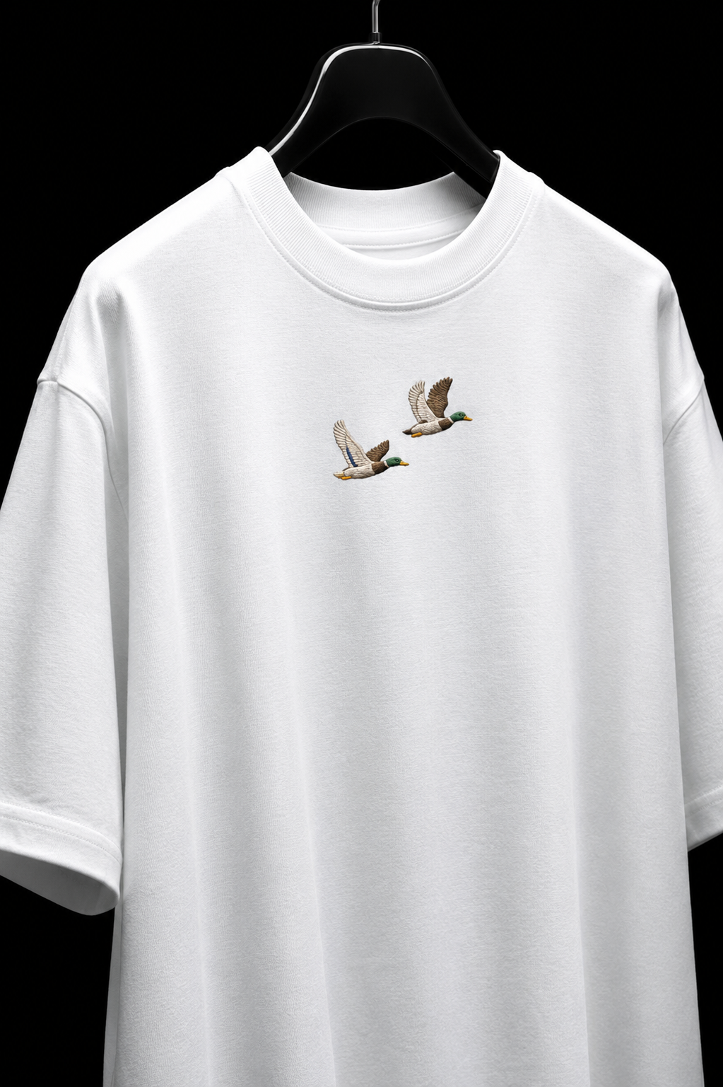 Twin Mallards Embroidered Oversized Tee