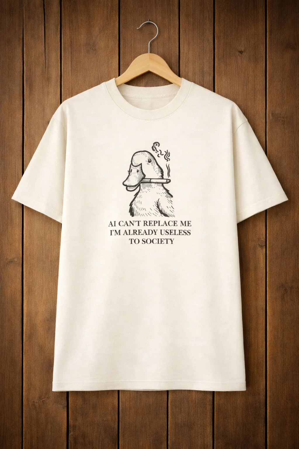 AI Can't Replaces Me-Oversized Tee