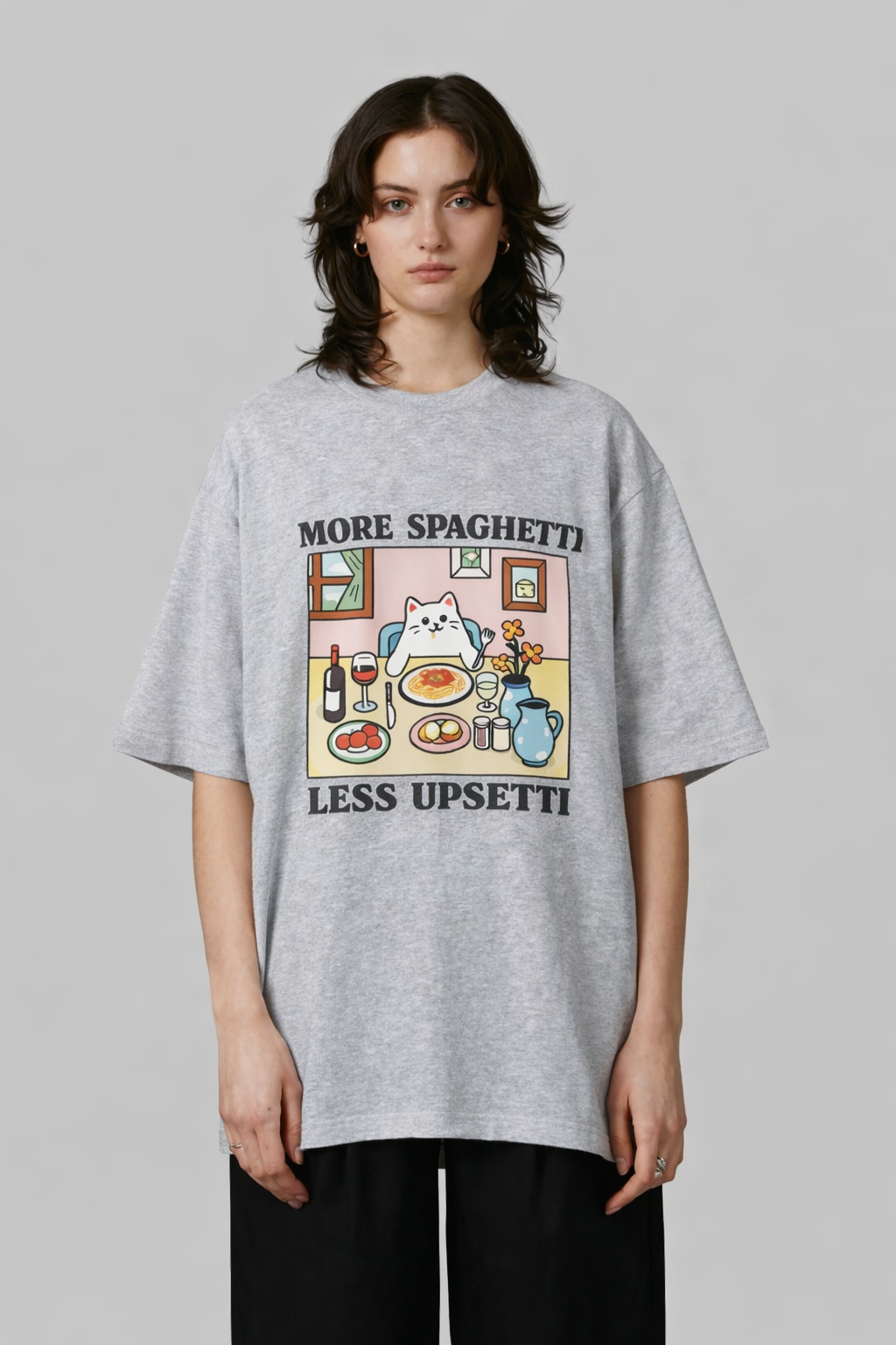 More spaghetti-Oversized tee