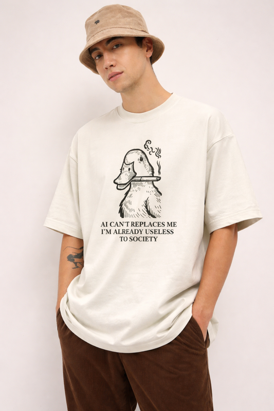 AI Can't Replaces Me-Oversized Tee