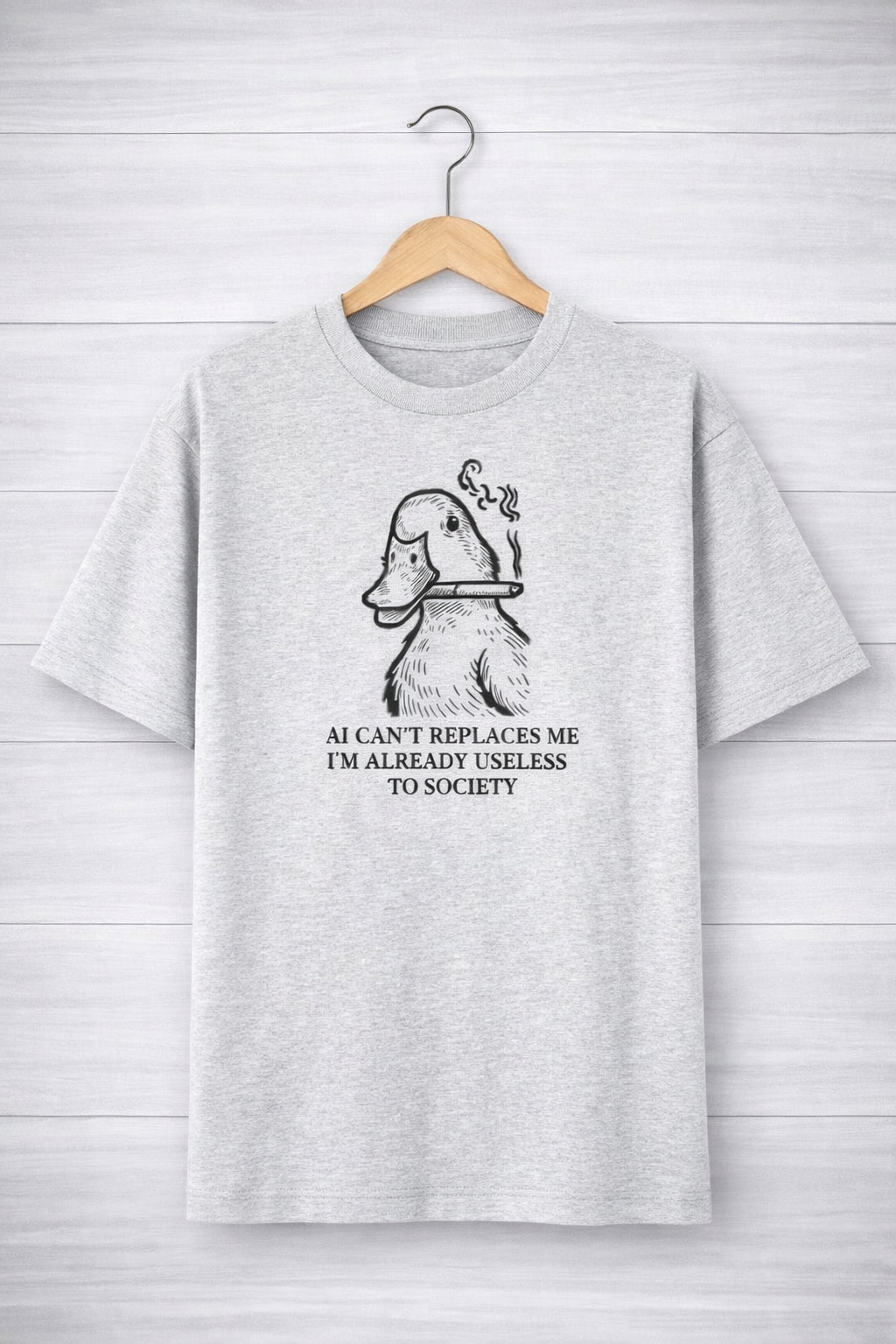 AI Can't Replaces Me-Oversized Tee