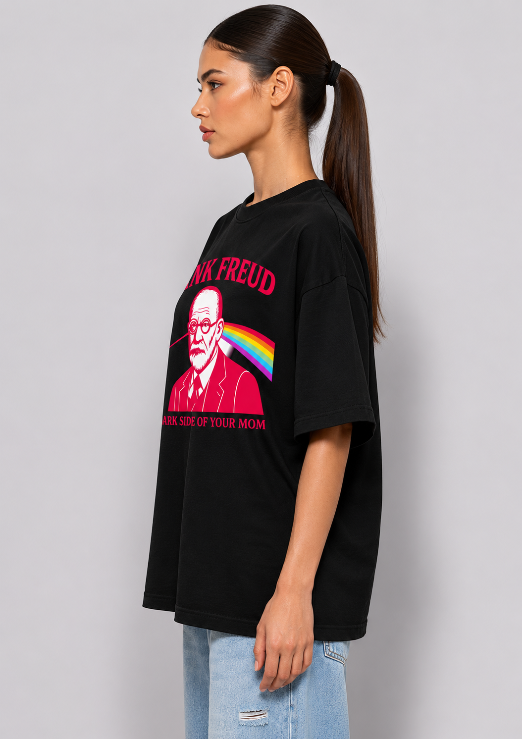 Pink Freud-Premium Oversized tee
