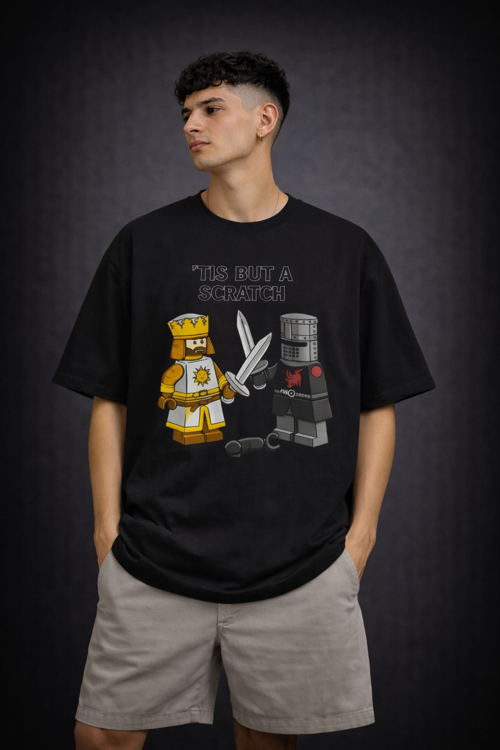 Tis But A Scratch-Oversized tee