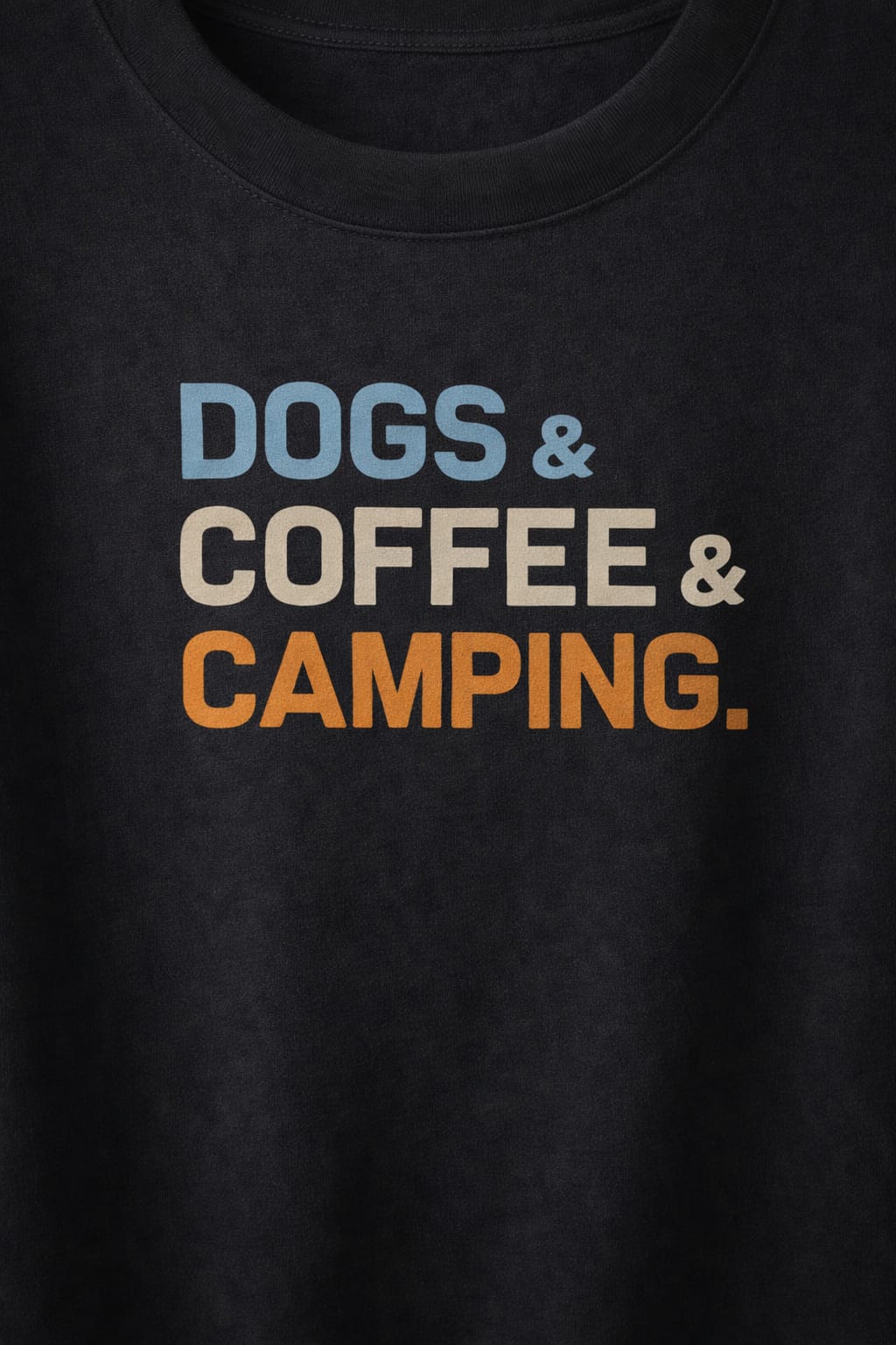 Dog , Coffee & Camping- Premium Oversized Tee