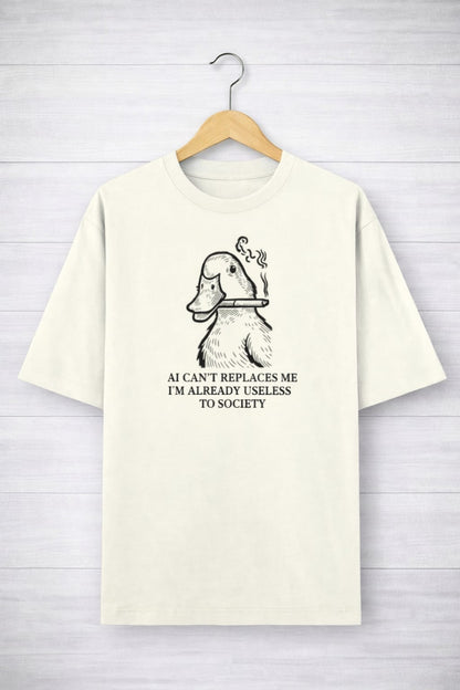 AI Can't Replaces Me-Oversized Tee