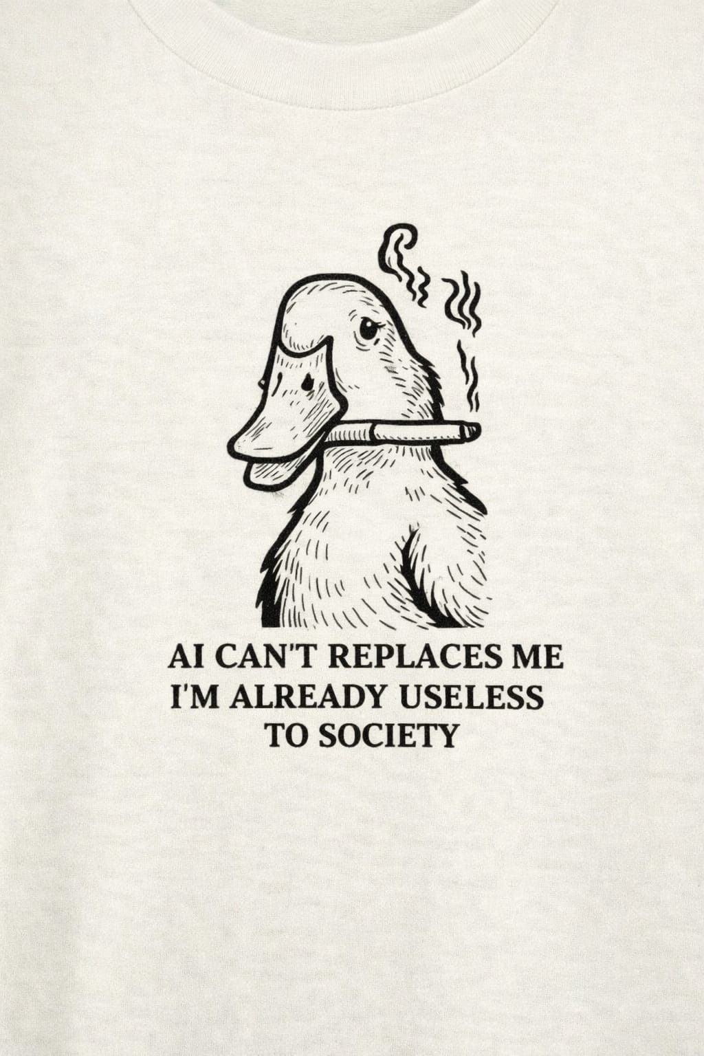 AI Can't Replaces Me-Oversized Tee