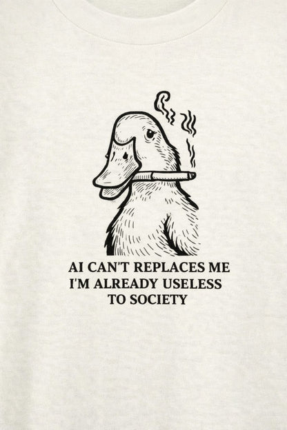 AI Can't Replaces Me-Oversized Tee