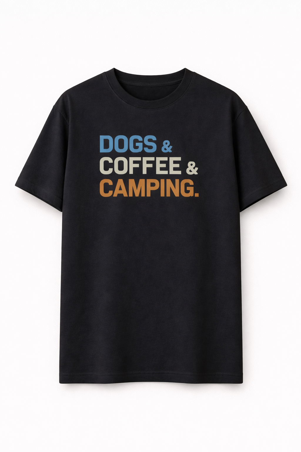Dog , Coffee & Camping- Premium Oversized Tee
