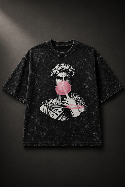 Bubble Caesar Acid Wash Oversized Tee