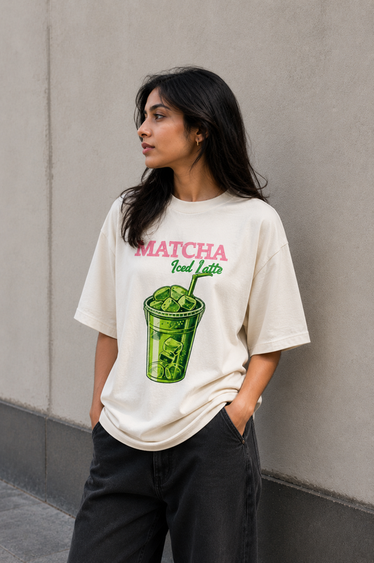 Matcha Mood-Oversized tee