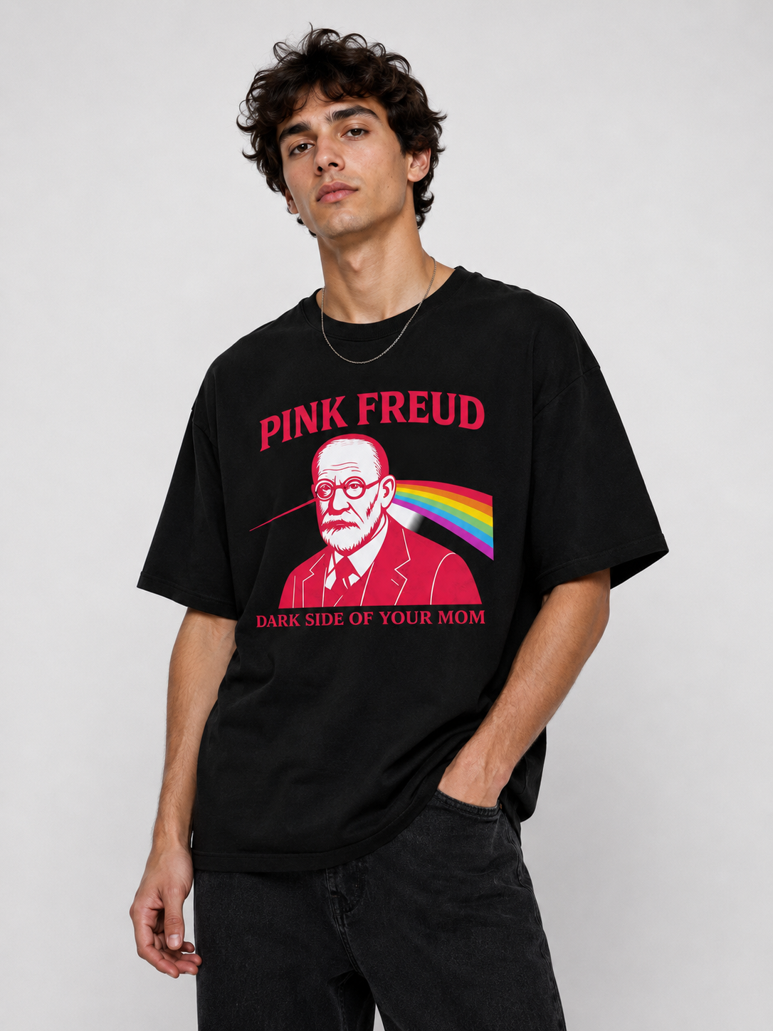 Pink Freud-Premium Oversized tee