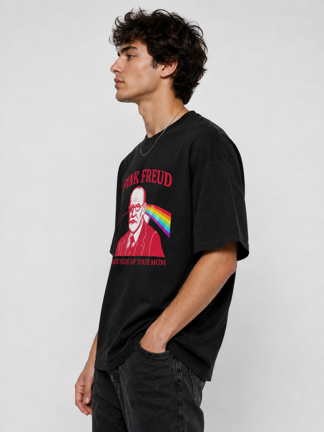 Pink Freud-Premium Oversized tee