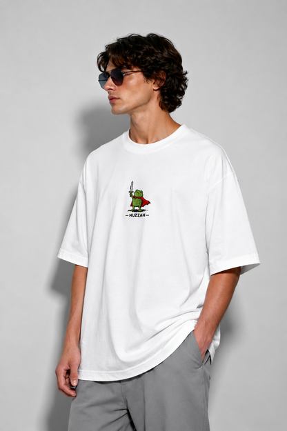 Huzzah- Embroidered Oversized Tee