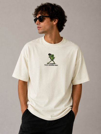 Showbiz Baby Embroidered Oversized Tee